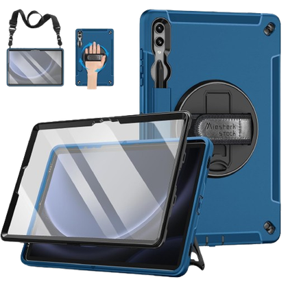 Miesherk Stock Heavy Duty Rugged Military Grade Shockproof Case for Galaxy Tab S9 Plus Blue