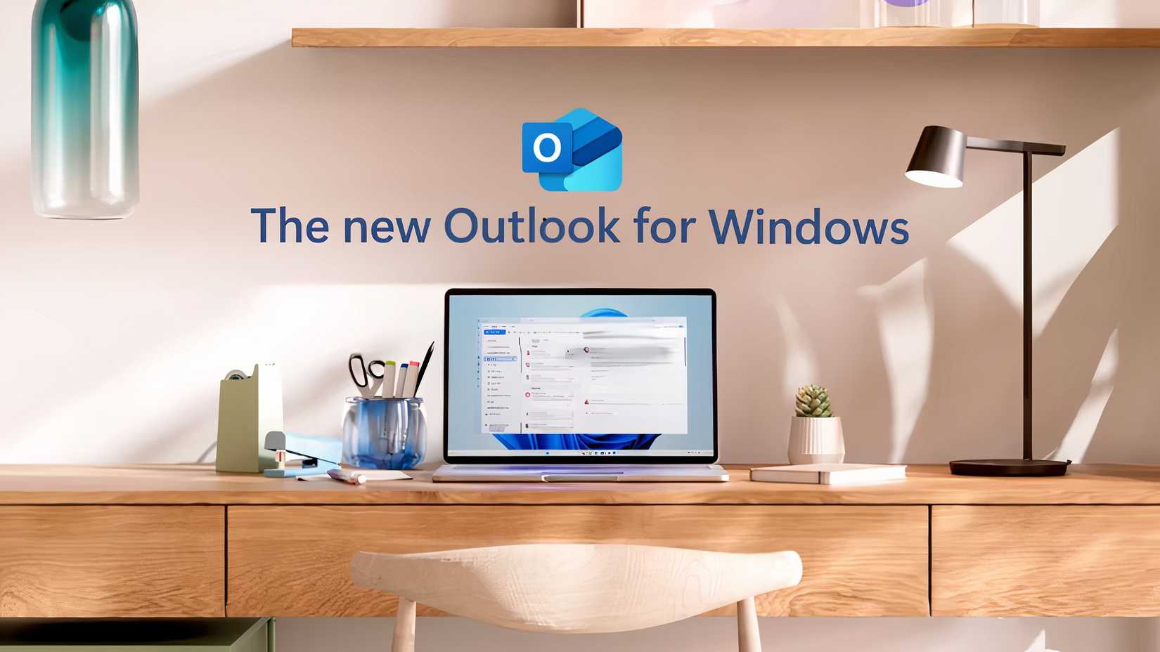 The announcement video splash screen for the new Outlook
