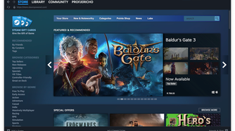 The Steam client running under Rosetta 2 in macOS.