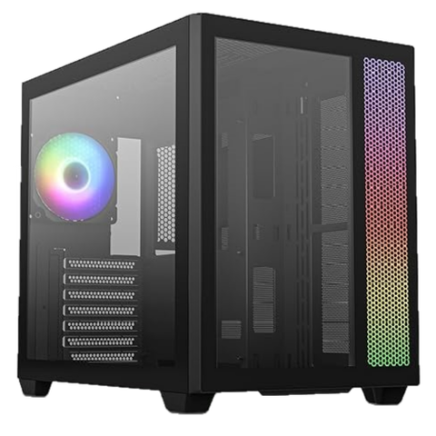 Vetroo AL700 black PC case with RGB lighting