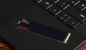 SanDisk 1TB Extreme M.2 NVMe SSD on laptop