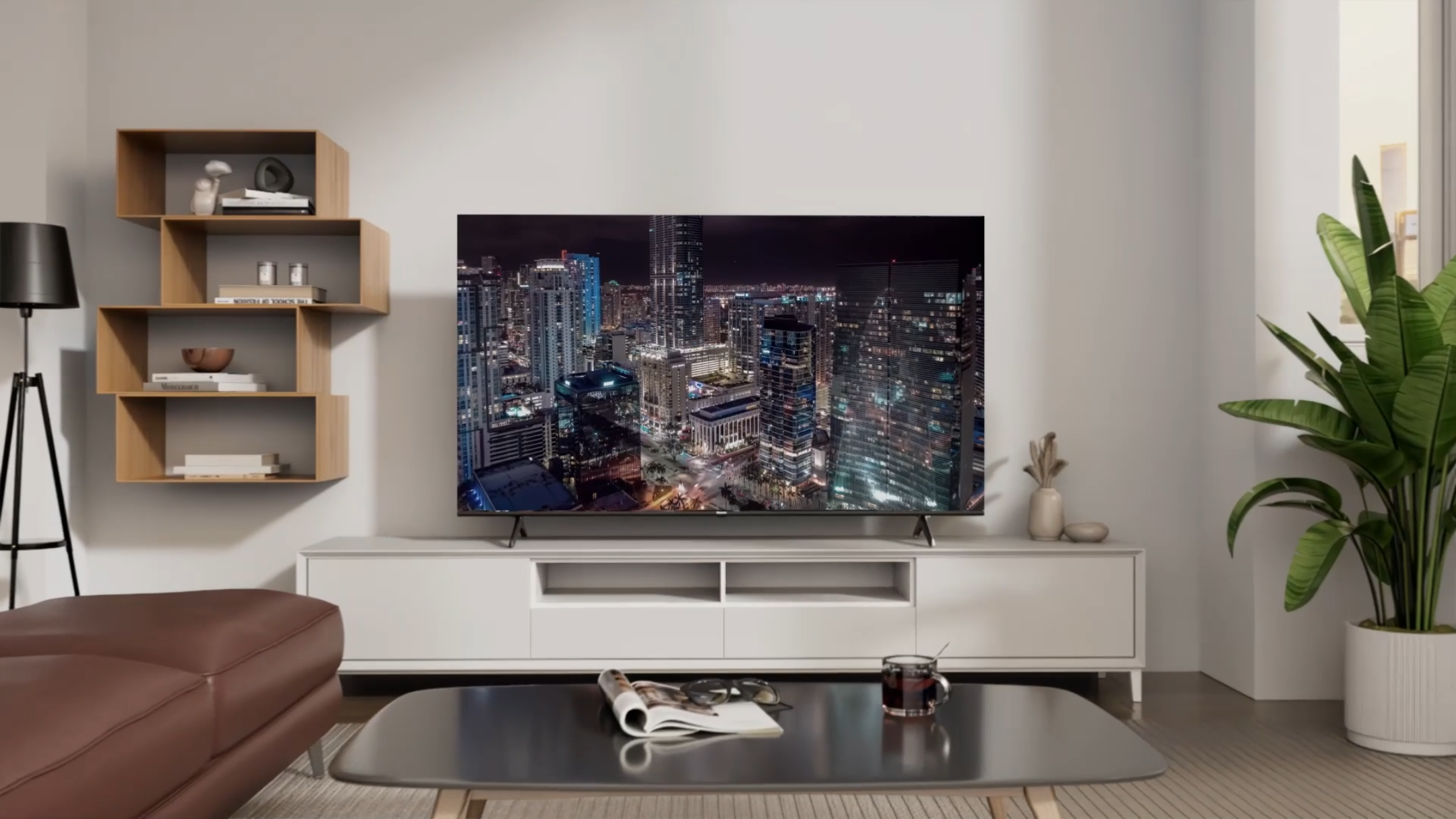 Hisense QD7 smart TV in living room