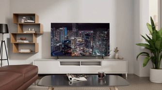 Hisense QD7 smart TV in living room