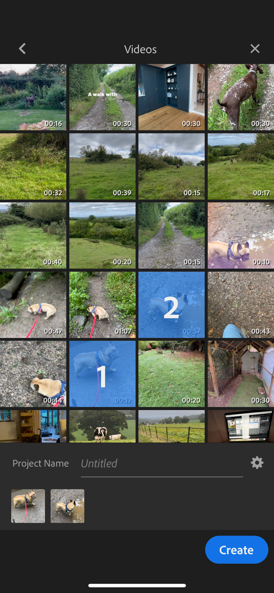 Adobe-Premiere-Rush-Video-Selection
