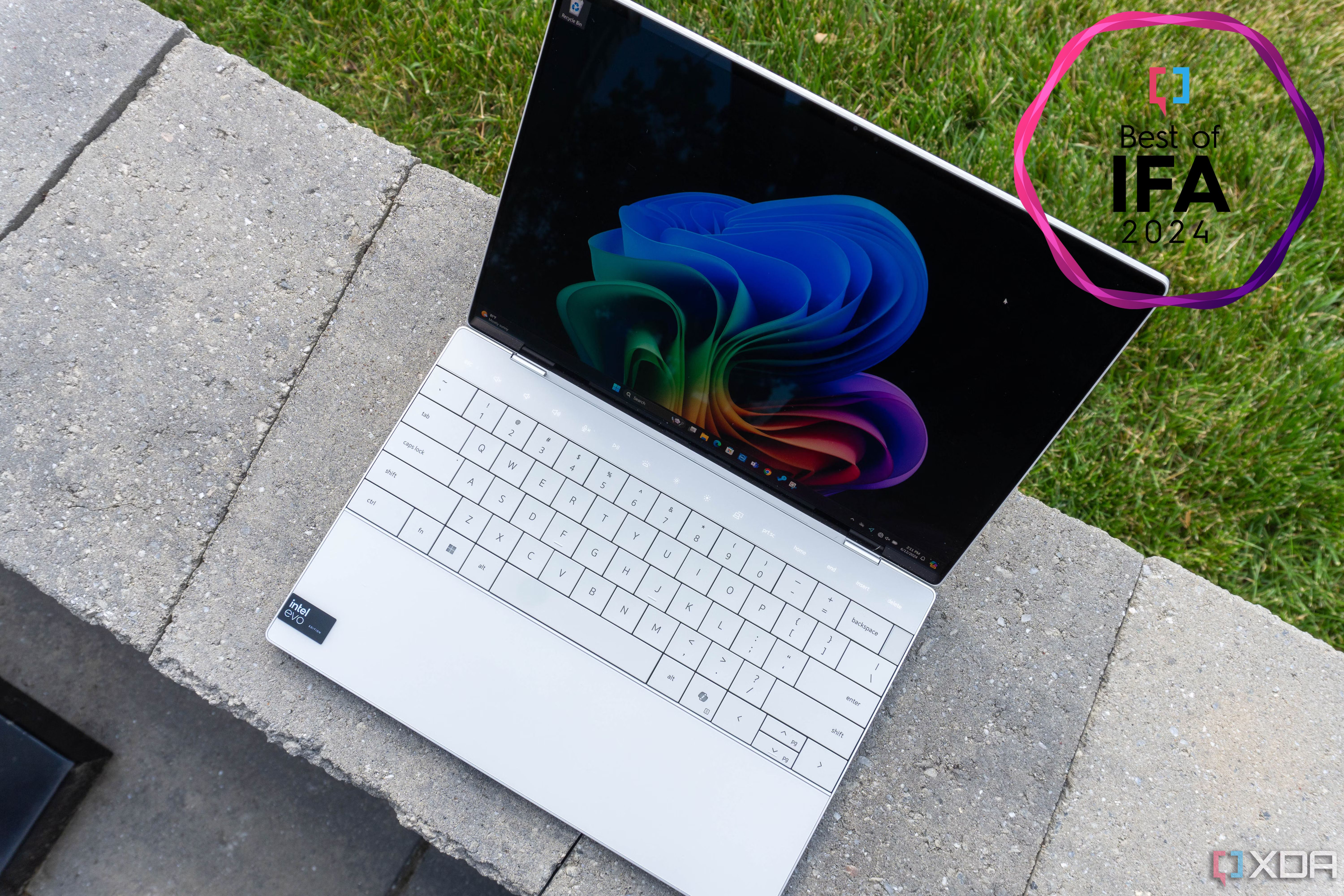 A Dell XPS 13 with a Best of IFA badge