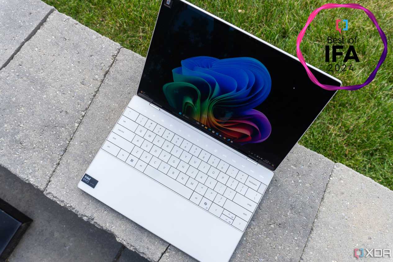 A Dell XPS 13 with a Best of IFA badge
