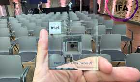 An Intel Core Ultra Series 2 processor with a Best of IFA badge next to it
