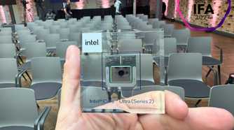 An Intel Core Ultra Series 2 processor with a Best of IFA badge next to it
