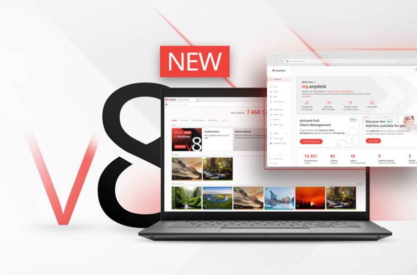 AnyDesk home menu