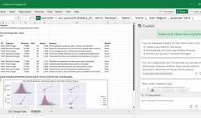 screenshot of copilot excel feature