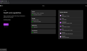 HexOS installation hardware check