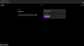 HexOS installation truenas password