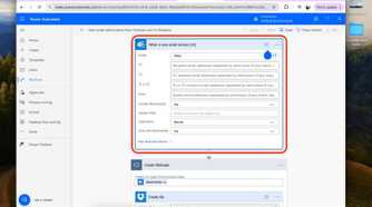 Microsoft Power Automate - create flow to download email attachments from Outlook to Dropbox with red selection