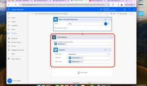Microsoft Power Automate - download email attachments from Outlook to Dropbox with red selection