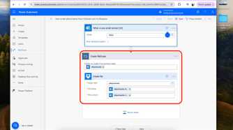 Microsoft Power Automate - download email attachments from Outlook to Dropbox with red selection
