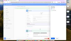 Microsoft Power Automate - email reminder email advanced settings testing with red arrow