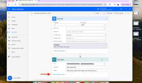 Microsoft Power Automate - inputting email reminder email addresses with red arrows