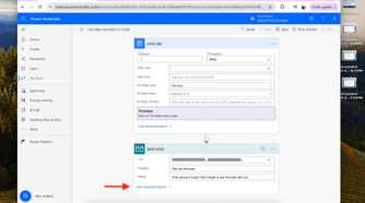Microsoft Power Automate - inputting email reminder email addresses with red arrows