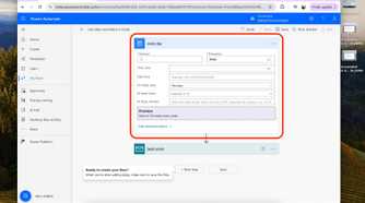 Microsoft Power Automate - setting email reminder interval with red selection-2