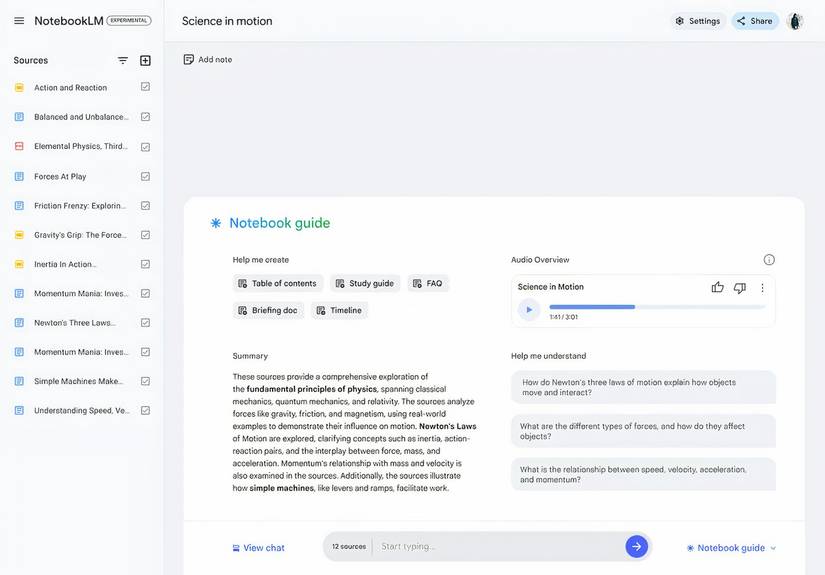 NotebookLM's Audio Overview feature
