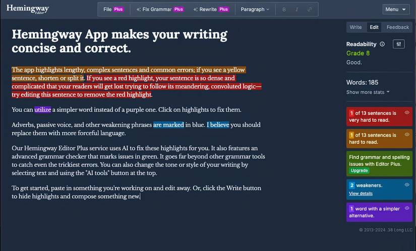 Hemingway Editor