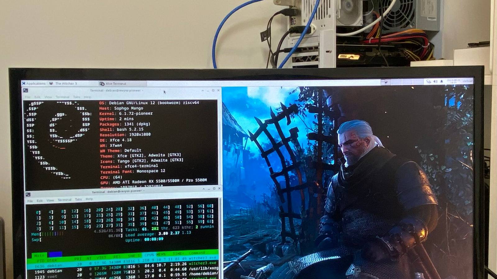 The Witcher 3 running on RISC-V