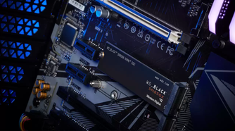 WD_BLACK 8TB SN850X NVMe Internal Gaming SSD Solid State Drive slotted into motherboard
