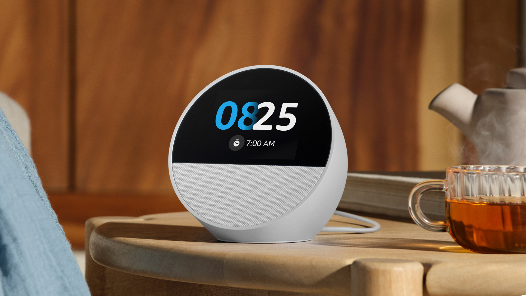 Echo Spot on night stand