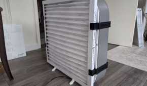 Box fan with air filter