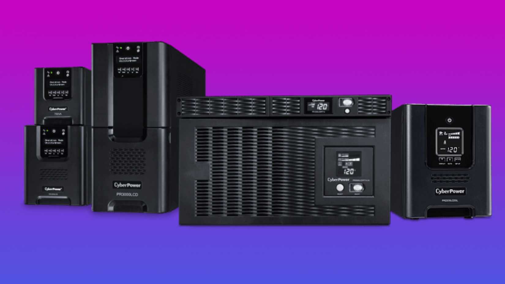 CyberPower UPS Support on gradient background.