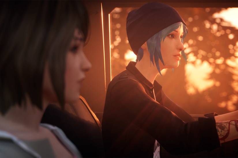 Screenshot from Life is Strange showing Max and Chloe