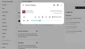 screenshot of music assistant playing music