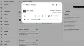 screenshot of music assistant playing music