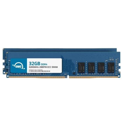 A transparent render of the OWC DDR4 ECC Unbuffered Memory