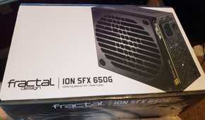 A black and white computer power supply box
