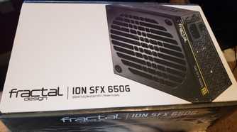 A black and white computer power supply box