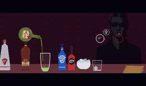 Screenshot of The Red Strings Club video game