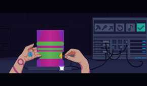 Screenshot of The Red Strings Club video game