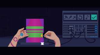 Screenshot of The Red Strings Club video game