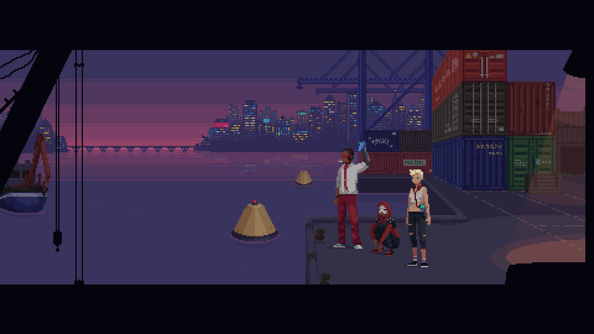 Screenshot of The Red Strings Club video game