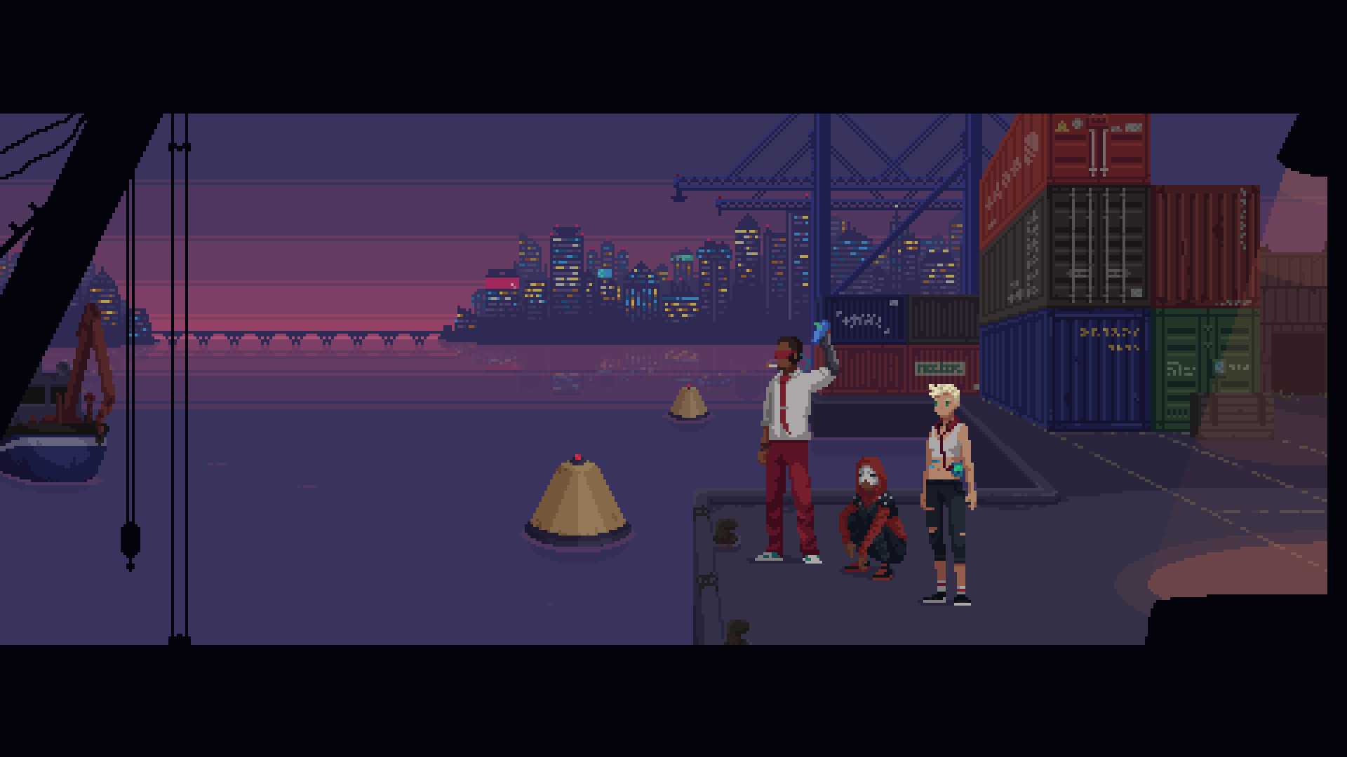 Screenshot of The Red Strings Club video game