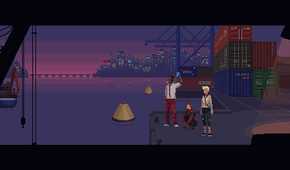 Screenshot of The Red Strings Club video game