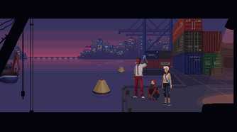 Screenshot of The Red Strings Club video game