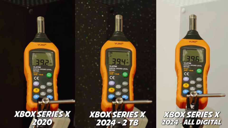 Comparing noise levels of 2020 and 2024 Xbox Series X models