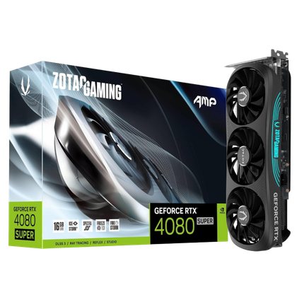 A transparent render of the ZOTAC Gaming GeForce RTX 4080 Super AMP