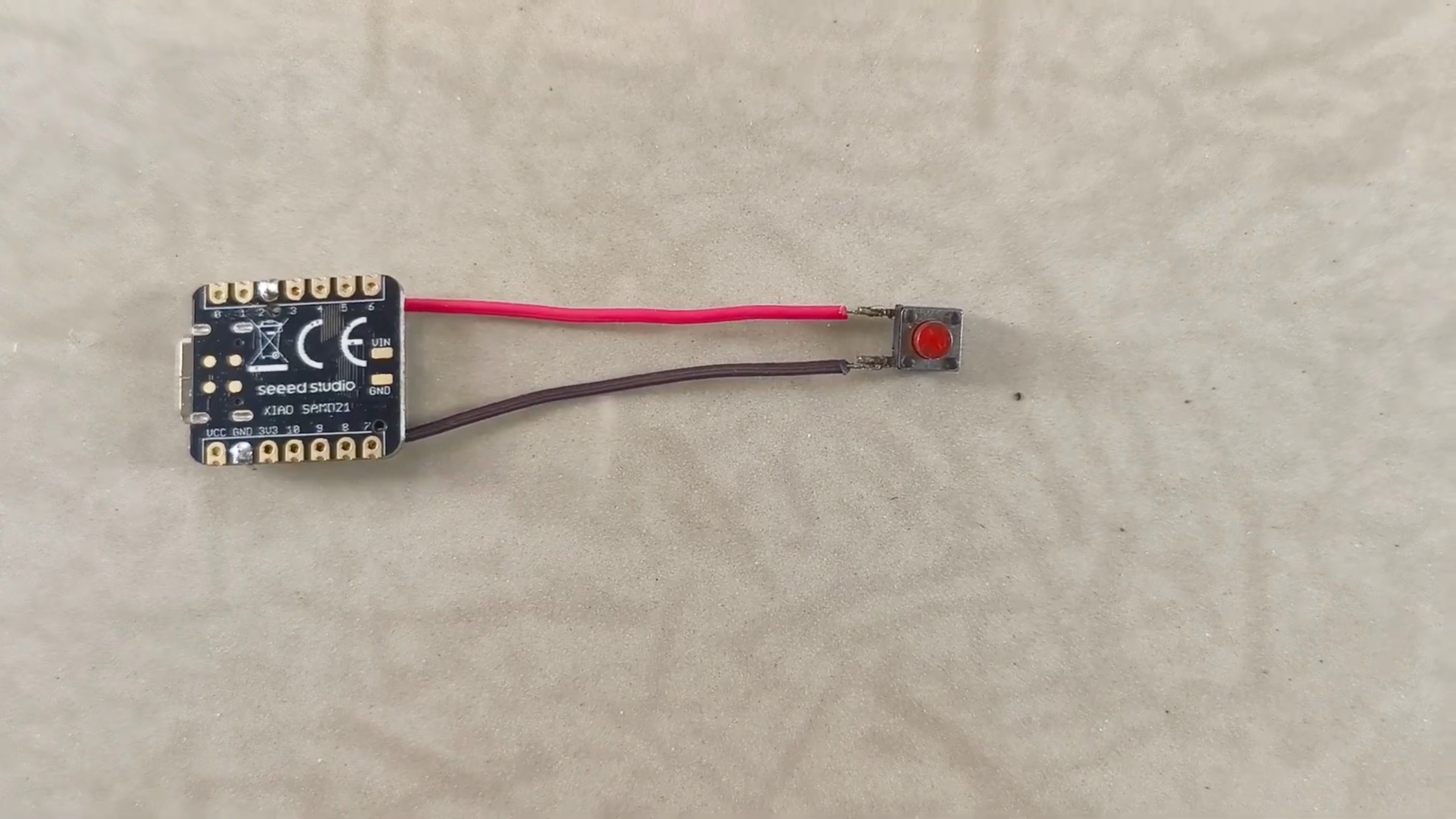 Arduino button soldered