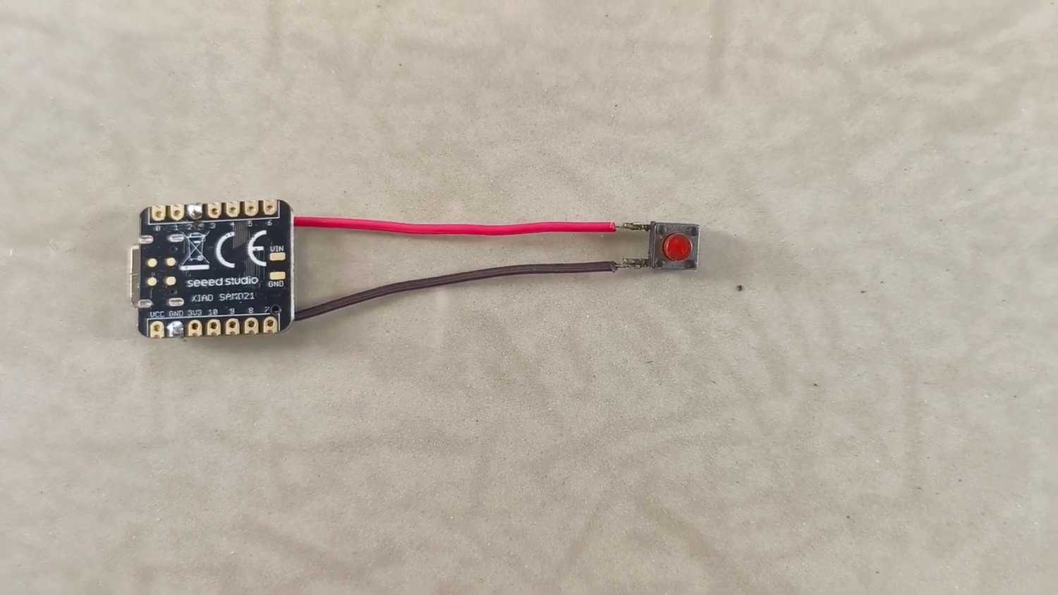 Arduino button soldered