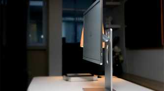 boox mira e ink monitor seen from the side to show how thin it is