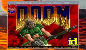 Doom running on DOSBox on Raspberry Pi