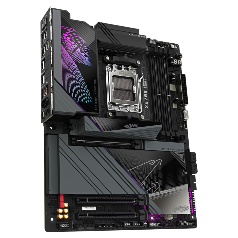 render of gigabyte x870e aorus master motherboard